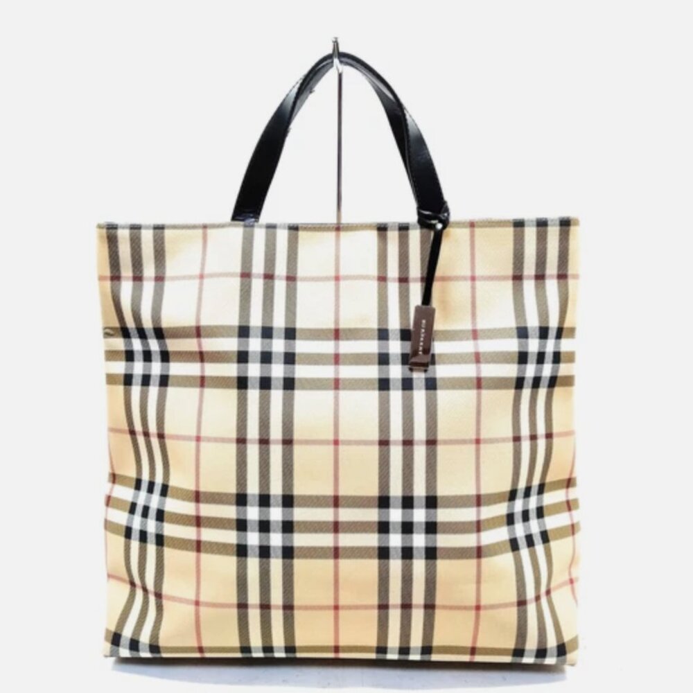 Burberry London Tote Bag Brown PVC